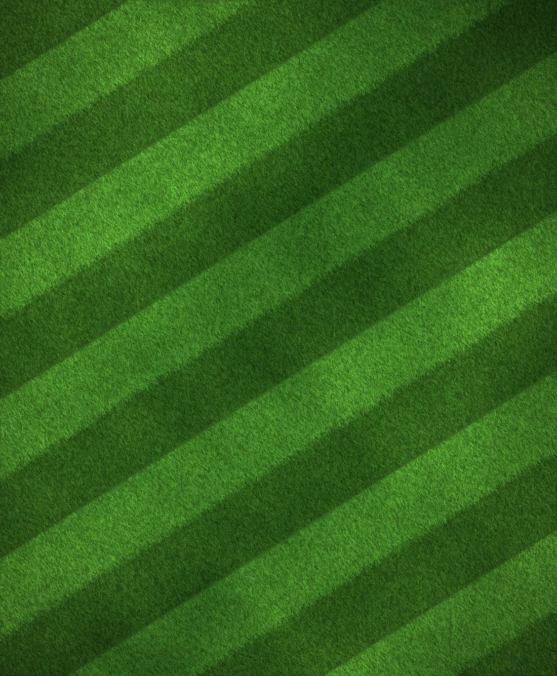 Freshly mowed lawn with crisp diagonal stripes